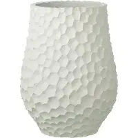 J-Line bloempot Inkepingen + Buiten zand - steen - wit - large