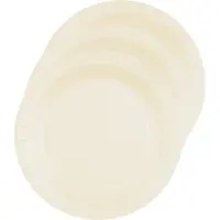 SANTEX Bordjes karton - 10x - rond - creme wit - 22 cm - feestbordjes