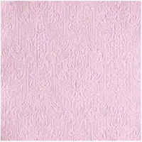 Ambiente Servetten Luxe - 15x stuks - 33 x 33 cm - lichtroze - barok patroon - 3 laags