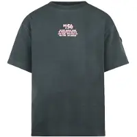 No Way Monday T-shirt met backprint antraciet Grijs Jongens Katoen Ronde hals - maat 110
