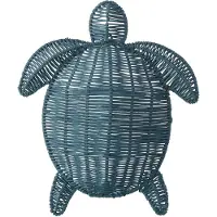 J-Line wanddecoratie Schildpad - ijzer - donkerblauw - small
