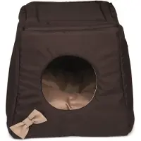 COMFY Multifunctioneel honden en kattenhuisje 3-in-1 43x43x39 cm | sofa, huisje en kussen | diverse kleuren Brun/beige