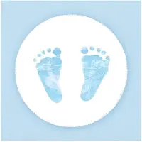 Ambiente Servetten - 20x stuks - blauw - babyshower - 33 x 33 cm - papier - jongen geboren