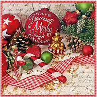 Ambiente Kerstservetten - 20x - rood - 33 x 33 cm - 3 laags - kerstsfeer - kerstdecoratie