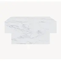 En.casa Salontafel Lens 80x60x40 cm marmer wit []