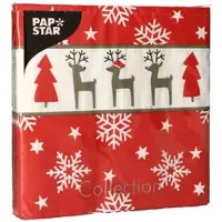 Papstar Servetten met kerstmotief 'Rudi'