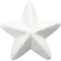 Packlinq Sterren, b: 6 cm, wit, styropor , 50stuks