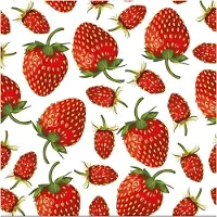 Ambiente Servetten aardbeien print - 20x st - 33 x 33 cm - 3-laags papier - zomer thema - fruit - wegwerpservetten