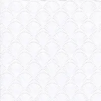 IHR Servet Luxe - 16x - 3-laags - met schub patroon - wit - 33 x 33 cm
