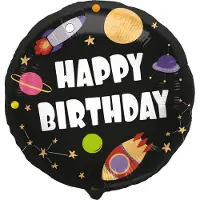 Folat - Folieballon 'Happy Birthday!' Raket - 45 cm
