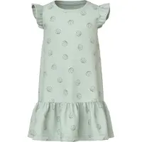 Name it Jurk 'NMFVIDA' olijfgroen / pastelgroen