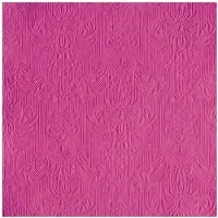 Ambiente Servetten Luxe - 15x stuks - 33 x 33 cm - roze - barok patroon - 3 laags