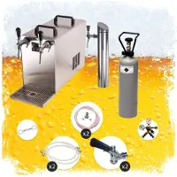 Ich-zapfe Biertapinstallatie onder de toonbank STREAM 50 compleetset met 2-zijdige droogkoeler, tot 55 l/u