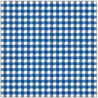 Ambiente Servetten - geruit/ruitjes - blauw/wit - 20x stuks - 3-laags - feestartikelen party bbq servetten