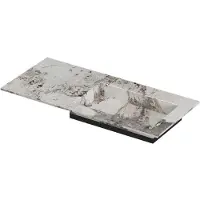 Ink Post Wastafel keramische slab envelop bak rechts zonder kraangat 100x45x1 Island glossy