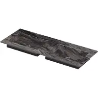 Ink Post Wastafel keramische slab envelop bak dubbel zonder kraangaten 120x45x1 Venice brown glossy