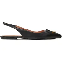Moschino Nappa Leather Slingback Ballet Flats Black Size: 37 | Ballerina Shoes Outlet | Dames | Zwart