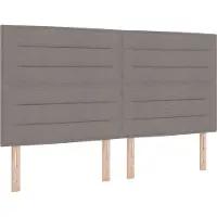 vidaXL Boxspringbed met LED-verlichting, taupe kleur, 180 x 200 cm, gestoffeerd