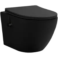 Boss & Wessing Wandcloset bws tado pro met bidetkraan tornado spoeling mat zwart 52.5 cm