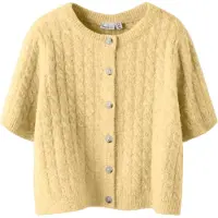 Name it Gebreid vest 'NMFNALISA' lichtgeel
