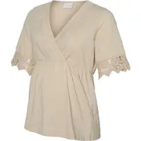 Mamalicious Shirt 'MLAlisa Tess' taupe