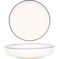 RINART Diepbord - Blue Edge - Porselein - 26 cm (2000cc) - set van 6