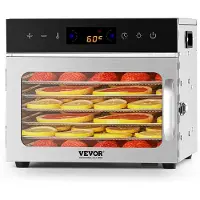 Vevor Voedseldroger met 6 roestvrijstalen trays