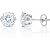 LGT JWLS LGT Jewels Stud oorbellen Edelstaal Zilverkleurig Ronde Zirkonia Transparant-8mm