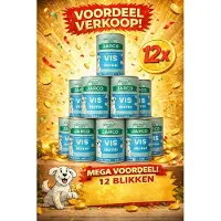 Jarco dog blik vis 12x 400gr Voordeelverpakking