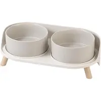 Core Voerbak Hond met Standaard - Voerbak Hond - Hondenvoerbak - Grijs - ‎37cm x 15cm x 11cm