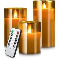 SCH LED Kaarsen Oplaadbaar - Nep Kaarsen - Goud - ‎11cm x 30cm x 19 cm