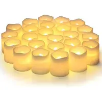 SCH LED Kaarsen Oplaadbaar - Nep Kaarsen - Geel - 4cm x 4cm x 4cm‎