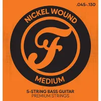 Fazley BPNW45130 Premium Nickel Wound 5-String Bass Guitar Strings light snarenset voor 5-snarige elektrische basgitaar