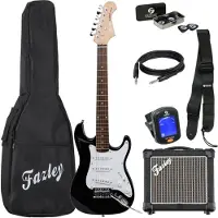 Fazley Classic Series FST034 Black elektrische gitaar starterset