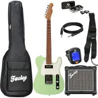 Fazley Sunset Series Tempest 90 Surf Green elektrische gitaar starterset