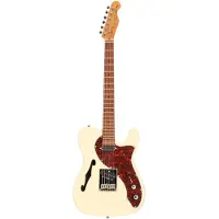 Fazley Sunset Series Tortoise Olympic White elektrische gitaar met gigbag