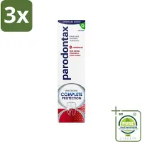 Parodontax 3 x - Tandpasta - Complete Protection - Extra Fresh - 75 ml - Grootverpakking - Tandpasta - Tandvlees - Bloedend Tandvlees - Mondhygiëne - Tandplak