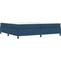 vidaXL - Boxspring - bed - met - matras - Blauw - 200 - x - 200 - cm - Stof