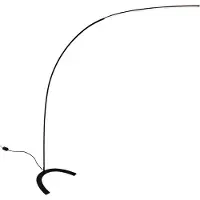 LINDBY LED-vloerlamp DANUA, dimbaar, zwart, Werkkamer / Kantoor, metaal, Modern, LED vloerlamp