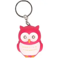Puckator Oplichtende uil sleutelhanger roze