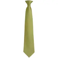 Premier Unisex volwassen kleuren modieuze effen Clip-On stropdas (Grasgroen)