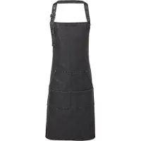 Premier Unisex Volwassenenschort met zakken (Zwarte denim)
