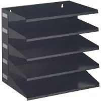 Durable sorteerrek, staal, 5 vakken, zwart