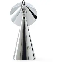 Tom Dixon Pose Portable LED tafellamp Zilverkleurig
