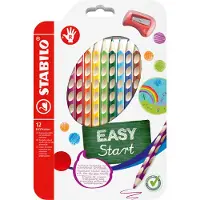 Stabilo EASYcolors - Ergonomische Kleurpotloden - Rechtshandig - Extra dikke 4.2 mm Kern - Set Met 12 Kleuren