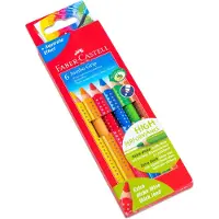 Faber-Castell Jumbo Grip Kleurpotloden Kleurenassortiment 6 Stuks