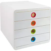 Exacompta Ladekastje Pop-Box 314398D A4+ Wit, assortiment 27,8 x 34,7 x 26,7 cm