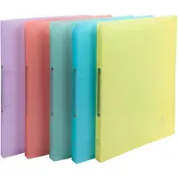 Exacompta ringmap Chromaline ft A4, 2 ringen van 1,5 cm, geassorteerde pastelkleuren 5 stuks
