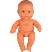 Miniland Baby-pop, Europees jongetje, 21 cm - Educatief speelgoed, pop