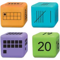 Learning Resources XL foam dobbelstenen getallen - meerdere weergaves (12 st.) - 6+